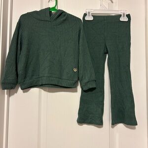 🩶 H&M | Ribbed Hoodie & Pants Set